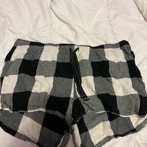 Old Navy Black and Gray Checkered Women's Pajama Shorts